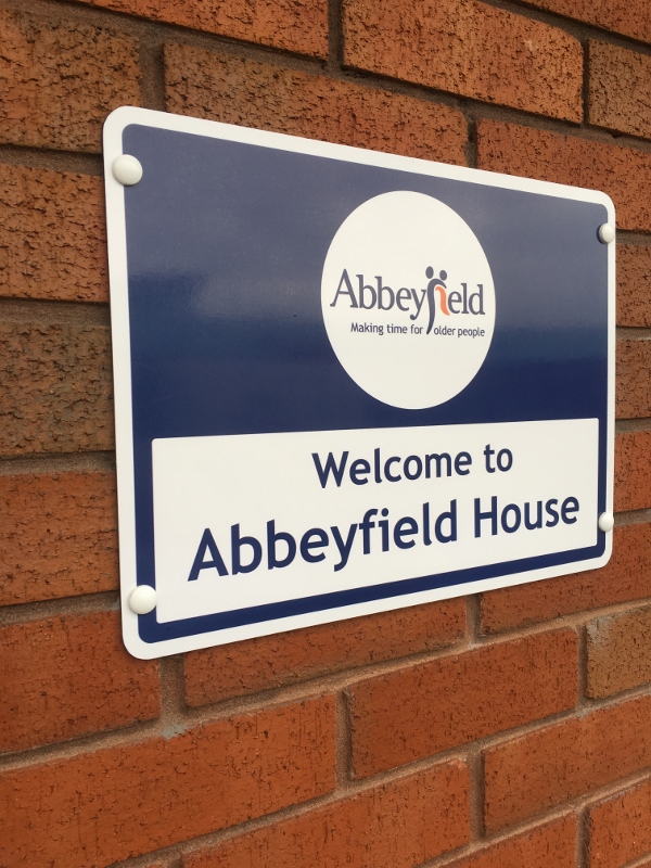 Abbeyfield House door sign